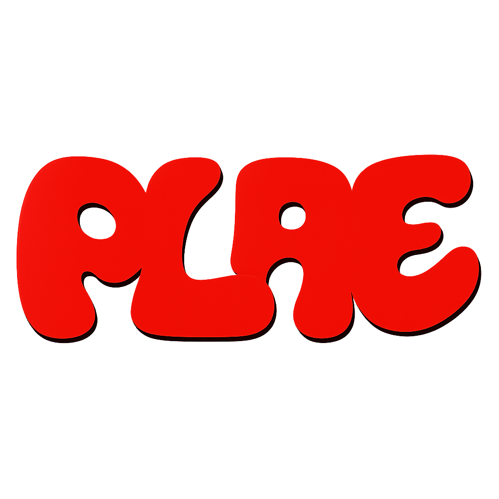 PLAE lettering